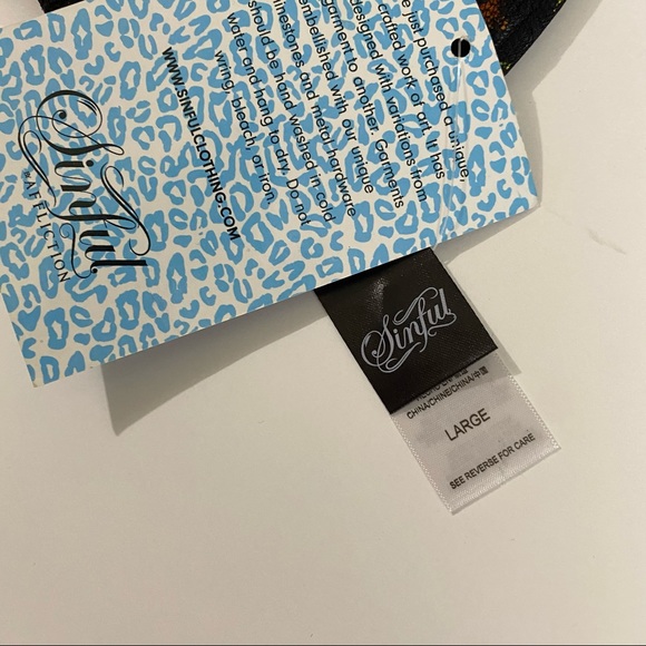 Sinful by Affliction Solar Reversible Bikini Triangle Top Only, Size Large - Picture 9 of 9